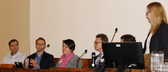 Päivän panelistit avasivat näkökulmia IPR:ien rahoitukseen ja merkitykseen innovaatiotoiminnassa. Vas. Janne Pylväs, Tero Ojanperä, Ilona Lundström, Olli Pekonen ja Johanna Flythström.