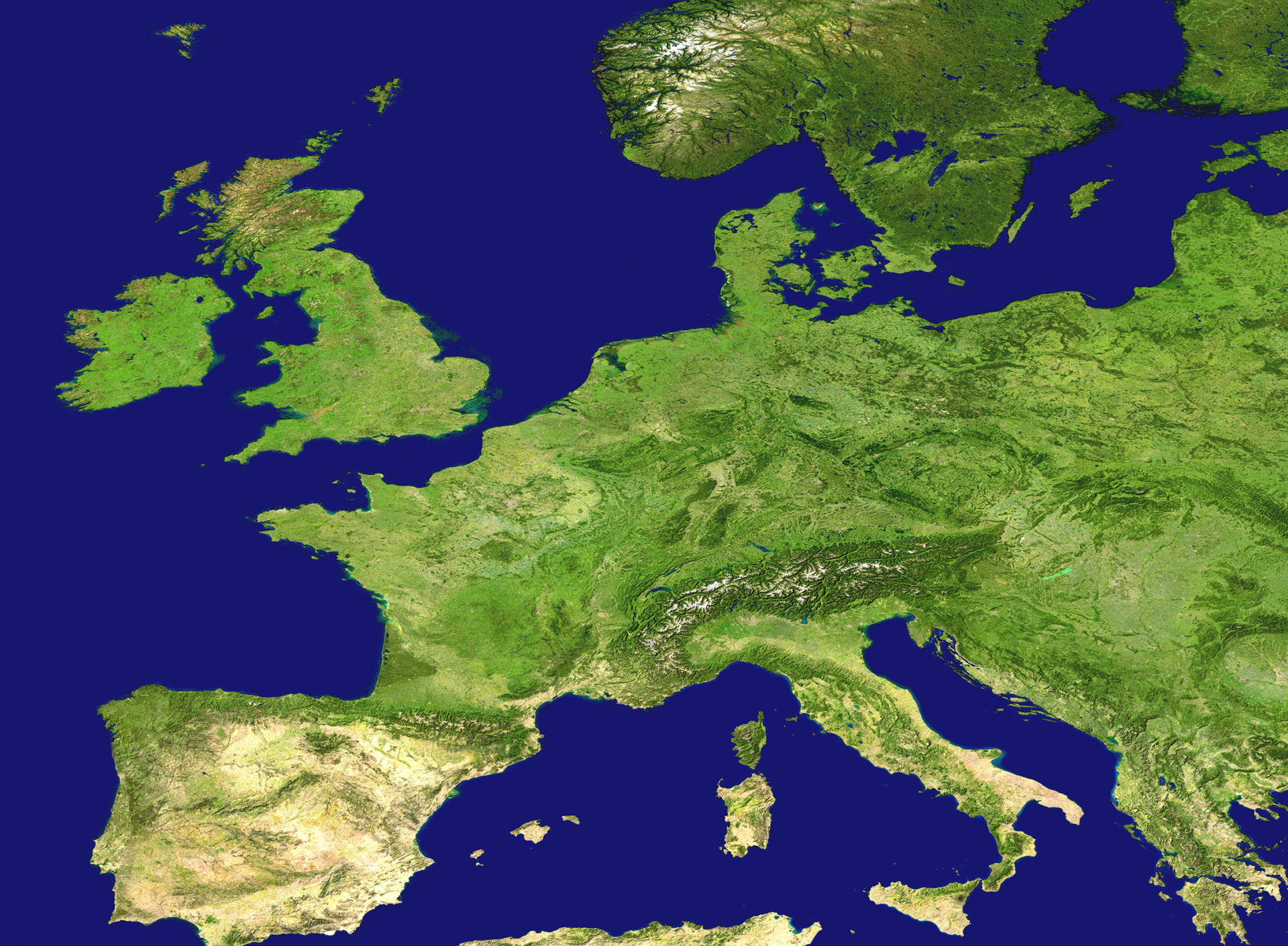 airphoto of Europe
