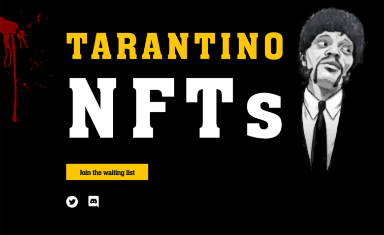 kuva Tarantinon NFT nettisivulta