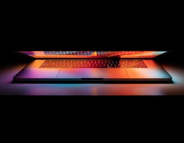 Laptop colourful lights