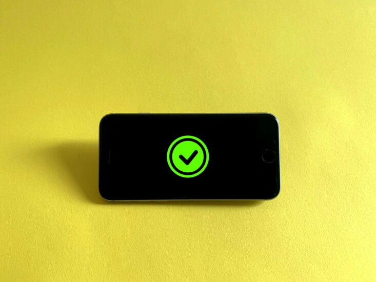 Phone on yellow backround