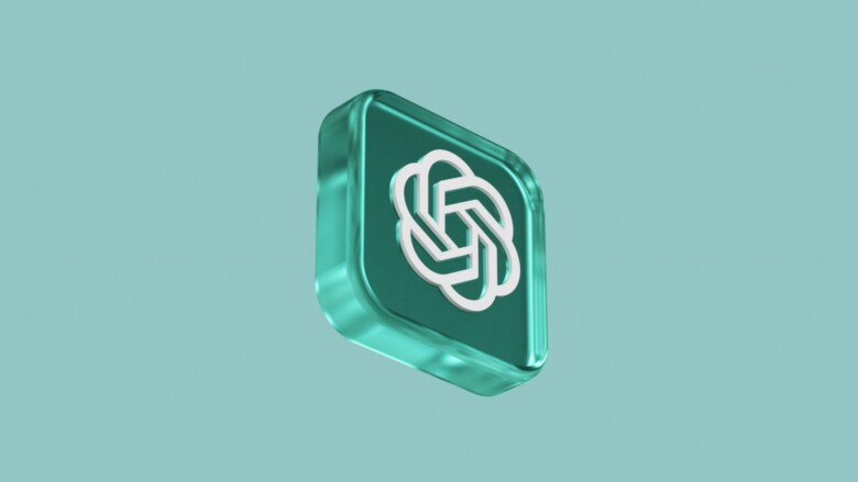 ChatGPT logo on green background.