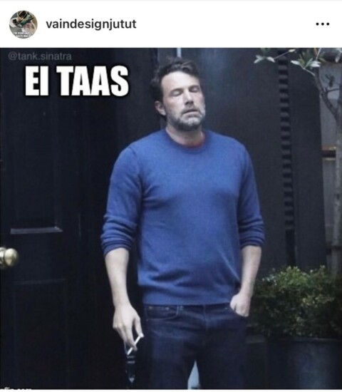 VDJ:n meemi:"EI TAAS"