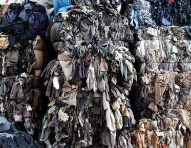waste garments in factory before recycle...