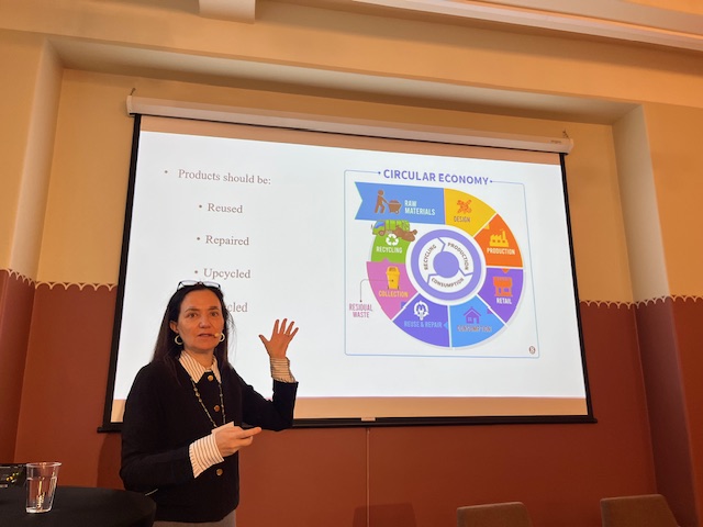 Woman giving a presentation