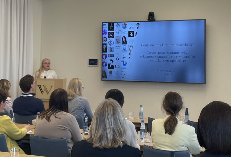 A person giving a presentation.