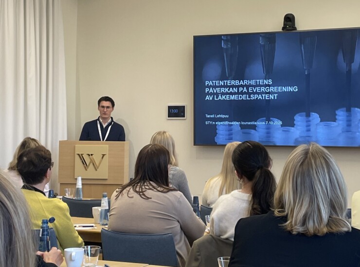 A person giving a presentation.