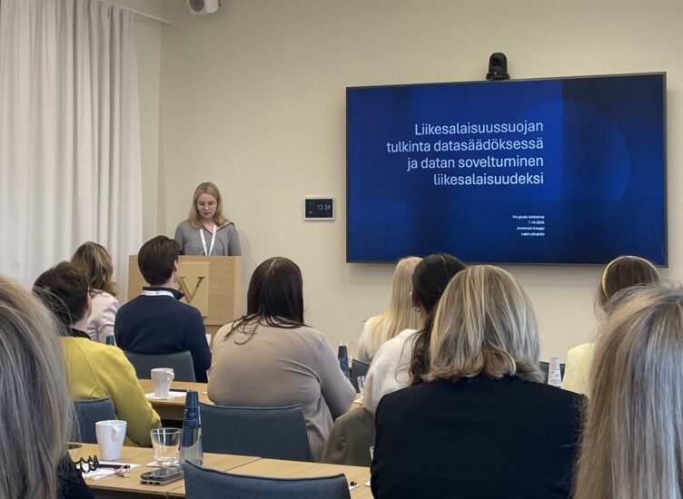 A person giving a presentation.