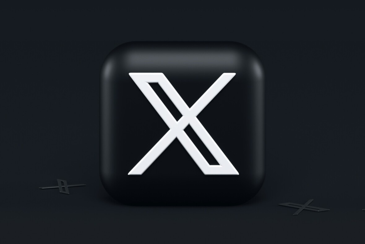 Sosiaalinen media X:n logo mustalla taustalla